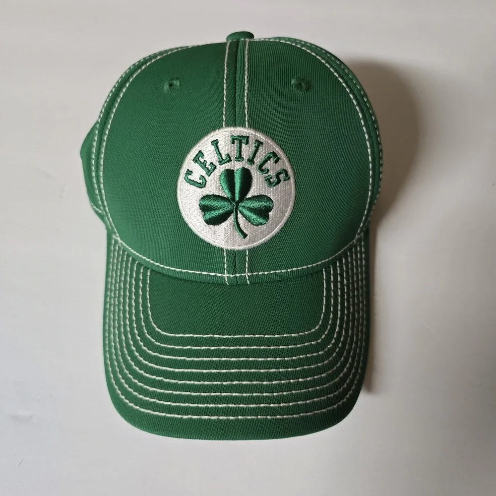 Boston Celtics Green Adidas NBA Baseball Cap Hat Size S/M Embroidered Logo